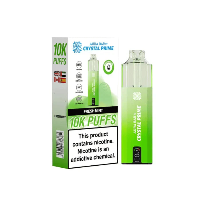 Crystal Prime Aura Bar 10000 Prefilled Pod Kit -Box of 5 | only £39.99 | Cheapest Vape Shop in Uk