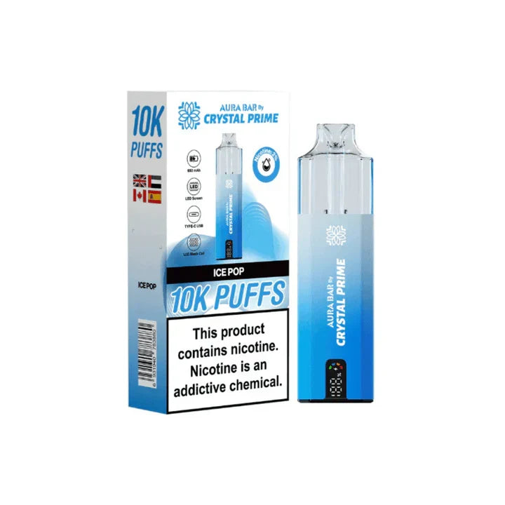 Crystal Prime Aura Bar 10000 Prefilled Pod Kit -Box of 5 | only £39.99 | Cheapest Vape Shop in Uk