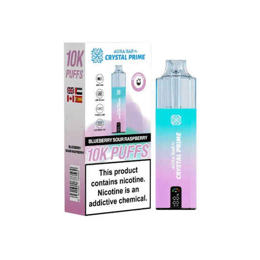 Crystal Prime Aura Bar 10000 Prefilled Pod Kit -Box of 5 | only £39.99 | Cheapest Vape Shop in Uk