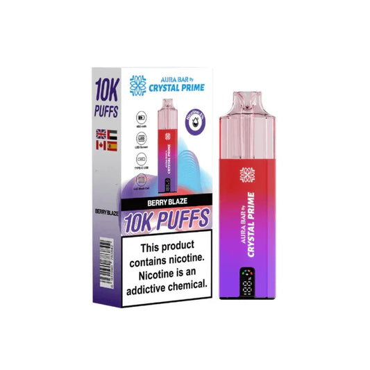 Crystal Prime Aura Bar 10000 Prefilled Pod Kit -Box of 5 | only £39.99 | Cheapest Vape Shop in Uk