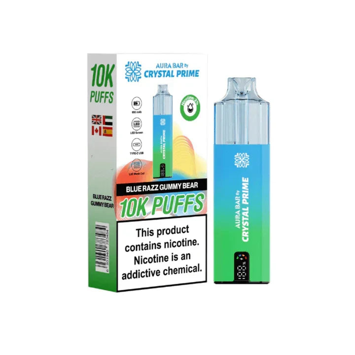 Crystal Prime Aura Bar 10000 Prefilled Pod Kit -Box of 5 | only £39.99 | Cheapest Vape Shop in Uk