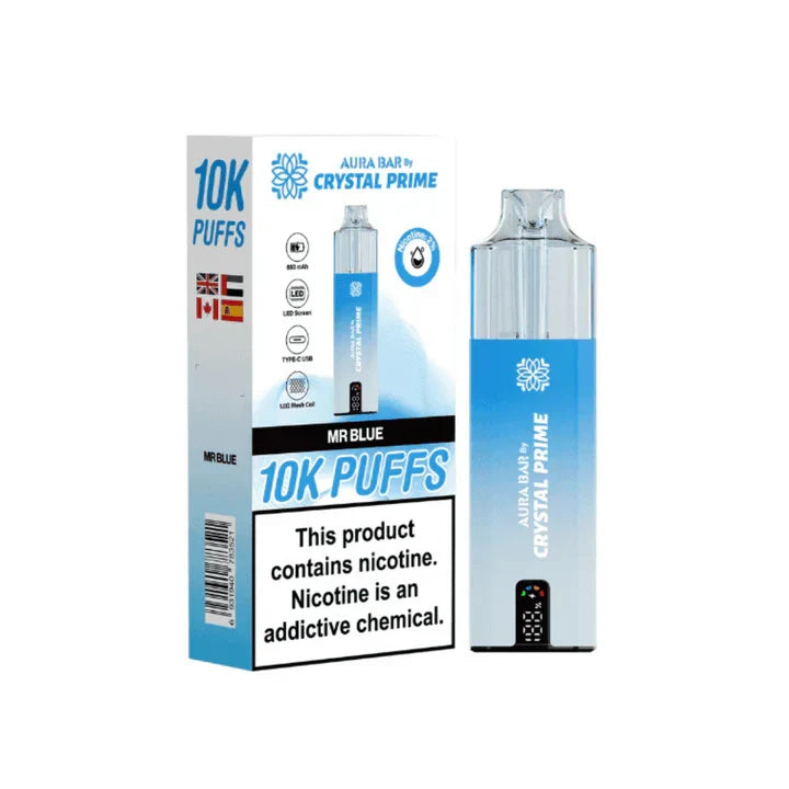 Crystal Prime Aura Bar 10000 Prefilled Pod Kit -Box of 5 | only £39.99 | Cheapest Vape Shop in Uk