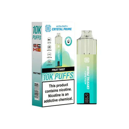 Crystal Prime Aura Bar 10000 Prefilled Pod Kit -Box of 5 | only £39.99 | Cheapest Vape Shop in Uk