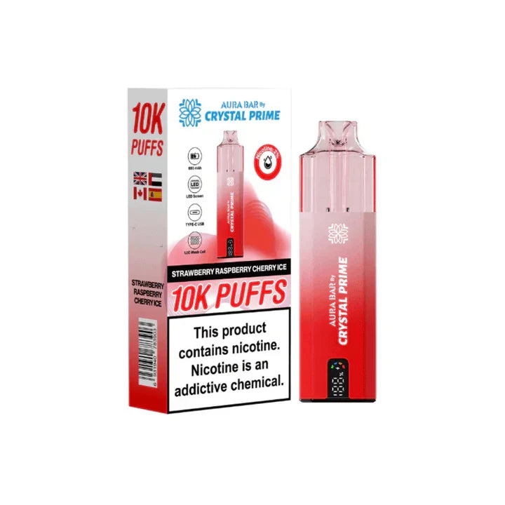 Crystal Prime Aura Bar 10000 Prefilled Pod Kit -Box of 5 | only £39.99 | Cheapest Vape Shop in Uk
