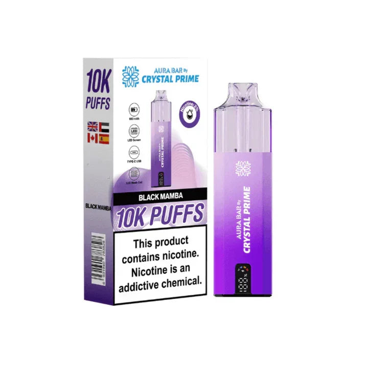 Crystal Prime Aura Bar 10000 Prefilled Pod Kit -Box of 5 | only £39.99 | Cheapest Vape Shop in Uk