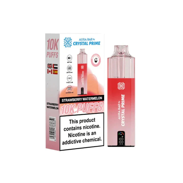 Crystal Prime Aura Bar 10000 Prefilled Pod Kit -Box of 5 | only £39.99 | Cheapest Vape Shop in Uk