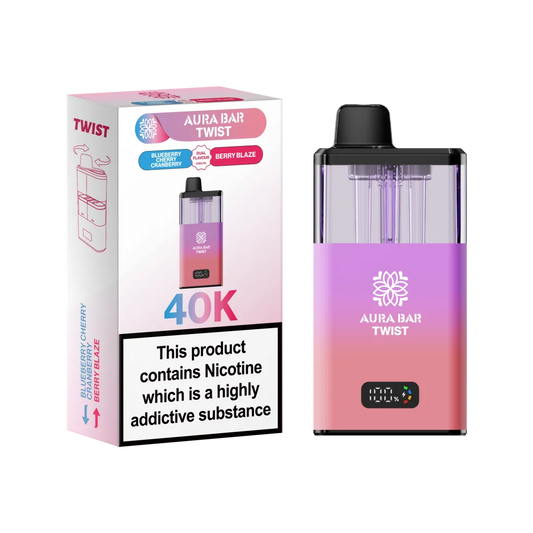 Aura Bar Twist 40K Puffs Prefilled Pod Kit | Up to 40000 Puffs| only £14.99 | Cheapest Vape Shop in Uk