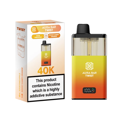 Aura Bar Twist 40K Puffs Prefilled Pod Kit | Up to 40000 Puffs| only £14.99 | Cheapest Vape Shop in Uk