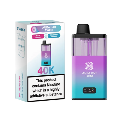 Aura Bar Twist 40K Puffs Prefilled Pod Kit | Up to 40000 Puffs| only £14.99 | Cheapest Vape Shop in Uk