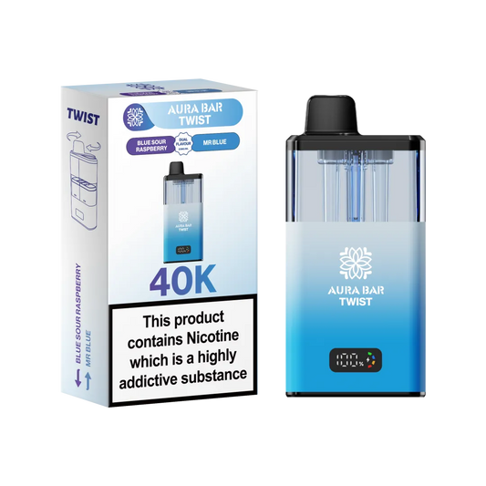 Aura Bar Twist 40K Puffs Prefilled Pod Kit | Up to 40000 Puffs| only £14.99 | Cheapest Vape Shop in Uk