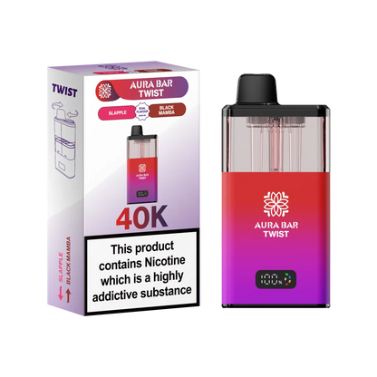 Aura Bar Twist 40K Puffs Prefilled Pod Kit | Up to 40000 Puffs| only £14.99 | Cheapest Vape Shop in Uk