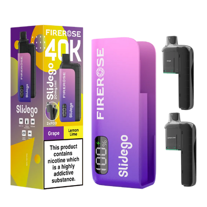 Firerose Slidego 40K Puffs Prefilled Pod Kit | Up to 40000 Puffs| Only £12.99 || Cheapest Vape Shop in Uk