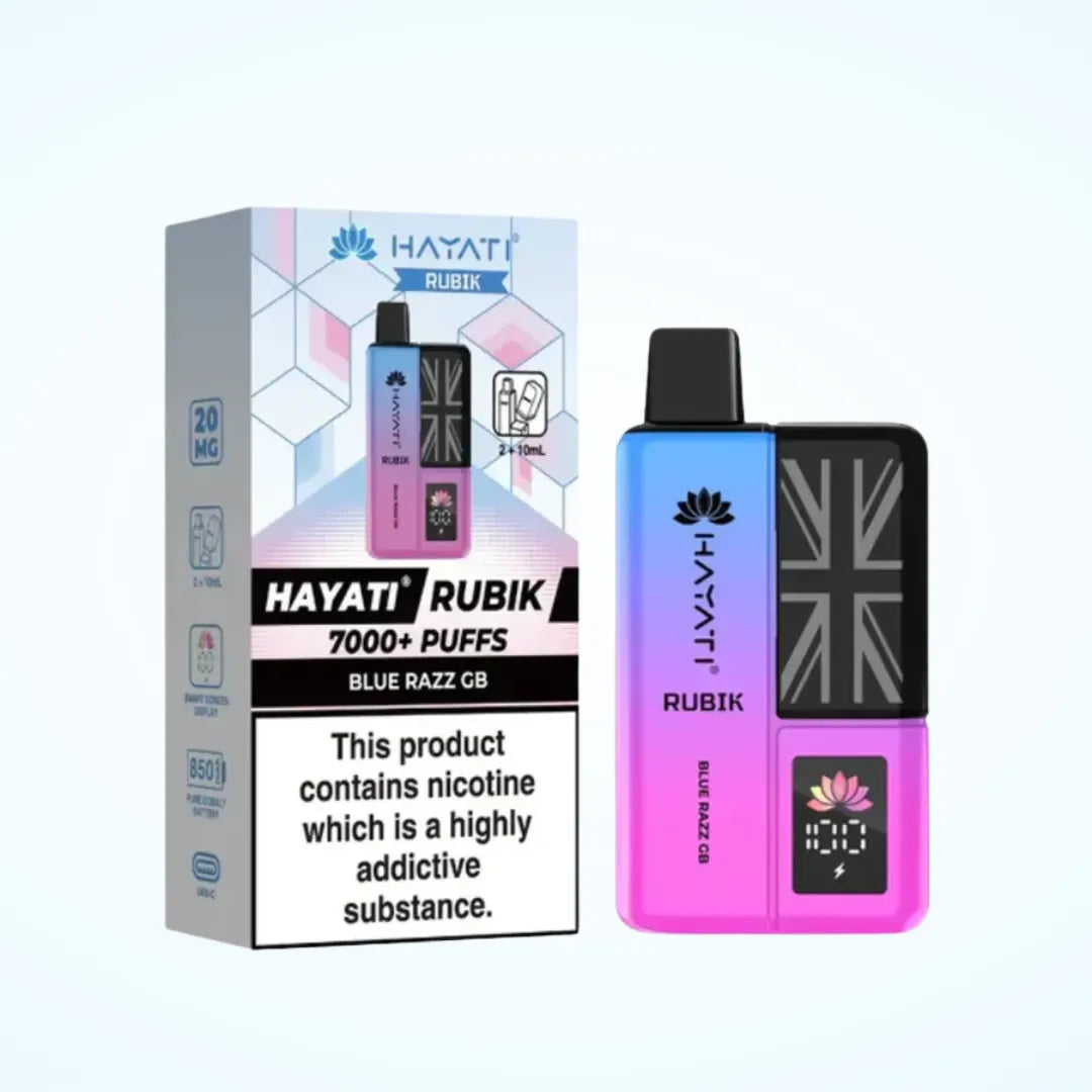 Hayati Rubik 7000 Puffs Prefilled Vape Kit | Up to 7000 Puffs| only £11.99 | Cheapest Vape Shop in Uk