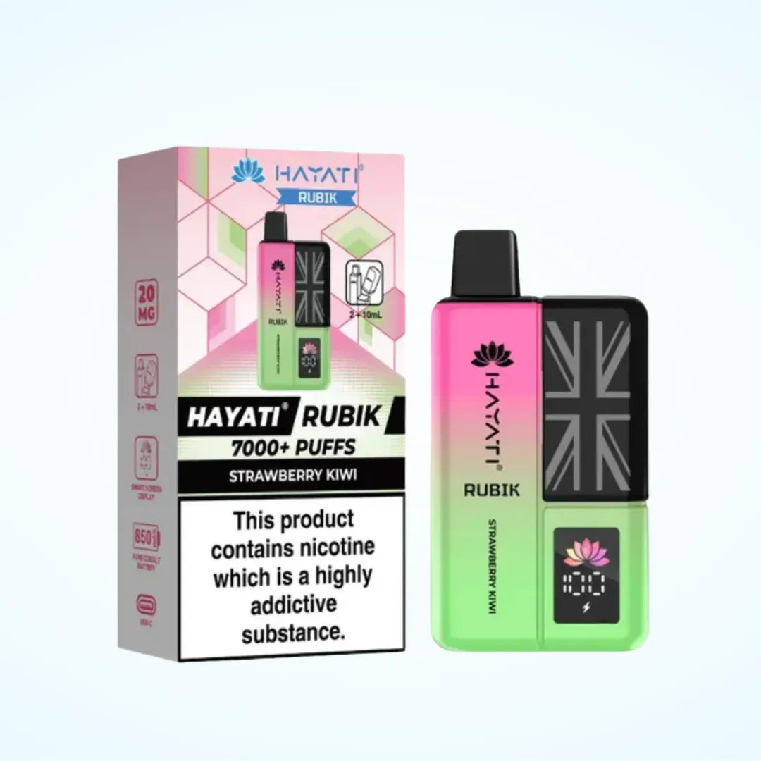 Hayati Rubik 7000 Puffs Prefilled Vape Kit | Up to 7000 Puffs| only £11.99 | Cheapest Vape Shop in Uk