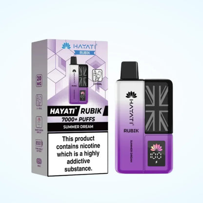 Hayati Rubik 7000 Puffs Prefilled Vape Kit | Up to 7000 Puffs| only £11.99 | Cheapest Vape Shop in Uk