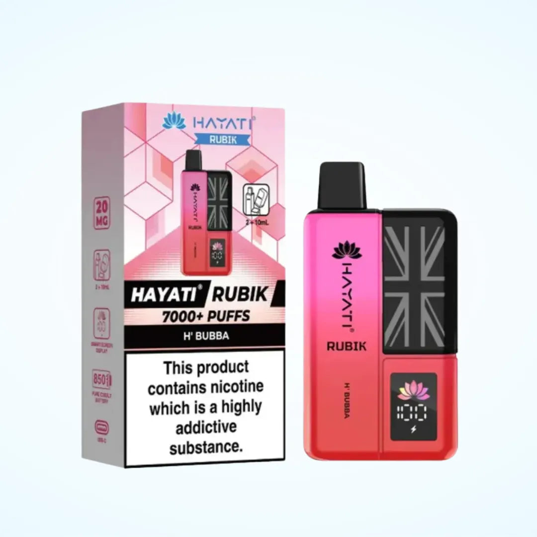 Hayati Rubik 7000 Puffs Prefilled Vape Kit | Up to 7000 Puffs| only £11.99 | Cheapest Vape Shop in Uk