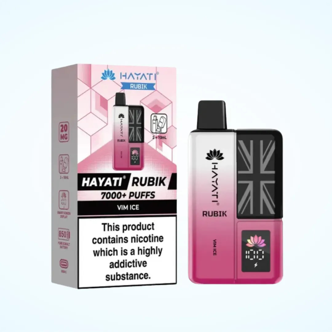 Hayati Rubik 7000 Puffs Prefilled Vape Kit | Up to 7000 Puffs| only £11.99 | Cheapest Vape Shop in Uk