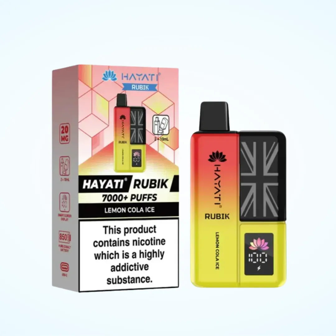Hayati Rubik 7000 Puffs Prefilled Vape Kit | Up to 7000 Puffs| only £11.99 | Cheapest Vape Shop in Uk