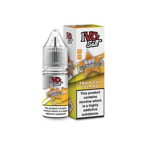 IVG Nic Salt Bar Favourite 10ml E Liquid- Pack Of 10 - Tropical Island -Vape Area UK