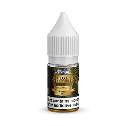 Kingston Salt Luxe Edition E-Liquids Nic Salt-10ml- Box of 10 - Banana Ice -Vape Area UK