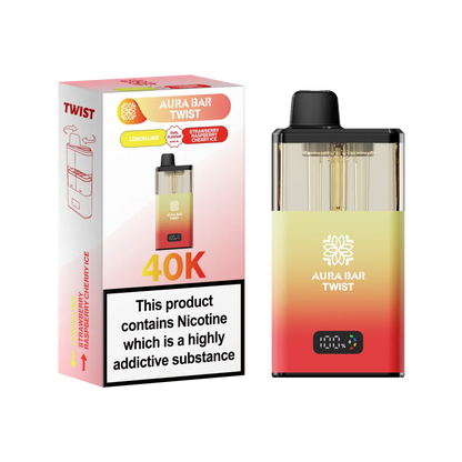 Aura Bar Twist 40K Puffs Prefilled Pod Kit | Up to 40000 Puffs| only £14.99 | Cheapest Vape Shop in Uk