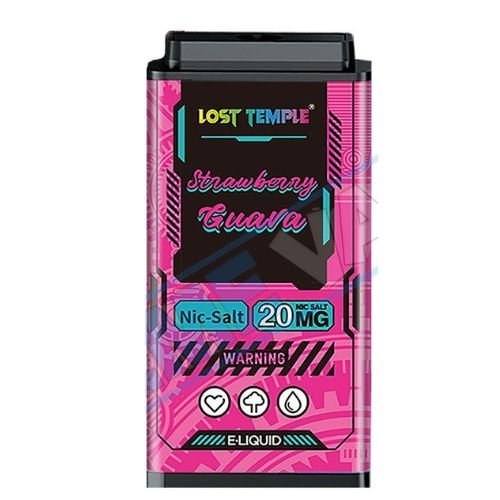 Lost Temple 3500 Puff Replacement Pods Cartridge - 20mg Nicotine - Strawberry Guave -Vape Area UK