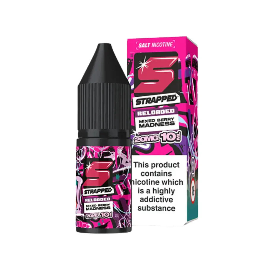 Strapped Reloaded Nic Salt UK Box of 10 | only £24.29 | Cheapest Vape Shop in Uk