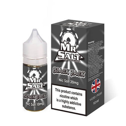 Mr Salt 10ml Nic Salt E-liquid - Pack of 10 - Black Jack -Vape Area UK