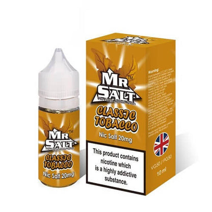 Mr Salt 10ml Nic Salt E-liquid - Pack of 10 - Classic Tobacco -Vape Area UK