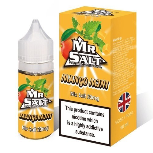 Mr Salt 10ml Nic Salt E-liquid - Pack of 10 - Mango Mint -Vape Area UK