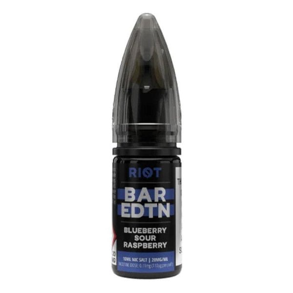 Riot Squad Bar Edition Nic Salt 10ml E-liquids - Box of 10 - Blueberry Sour Raspberry -Vape Area UK