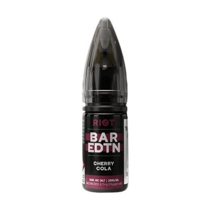 Riot Squad Bar Edition Nic Salt 10ml E-liquids - Box of 10 - Cherry Cola -Vape Area UK