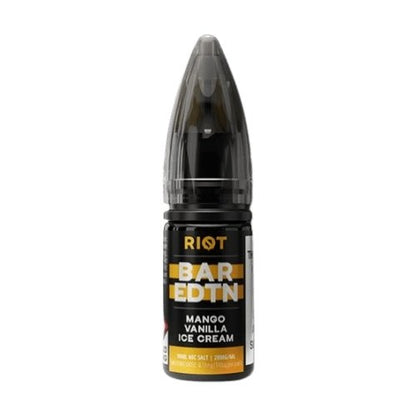 Riot Squad Bar Edition Nic Salt 10ml E-liquids - Box of 10 - Mango Vanilla Ice Cream -Vape Area UK