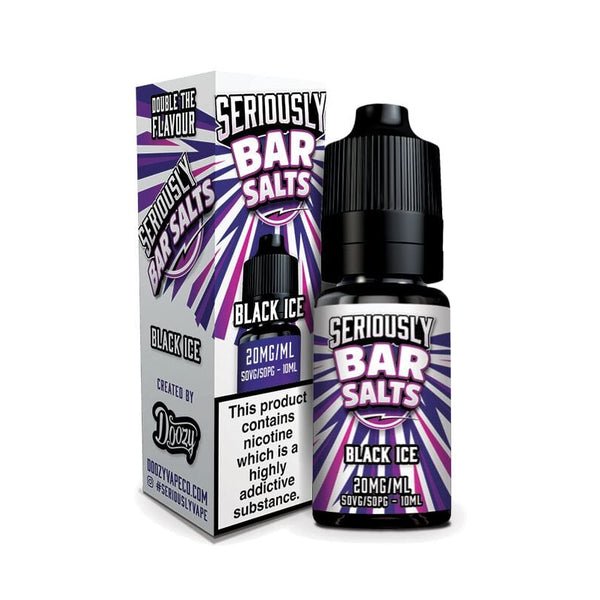 Seriously Bar Salt 10ml E-liquids Nic Salts - Box of 10 - Black Ice -Vape Area UK