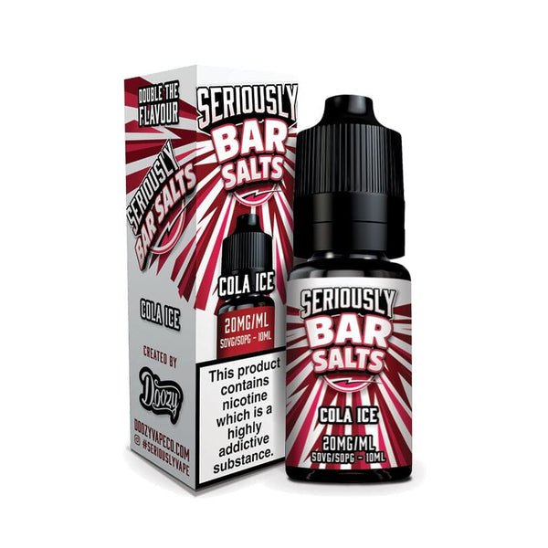 Seriously Bar Salt 10ml E-liquids Nic Salts - Box of 10 - Cola Ice -Vape Area UK