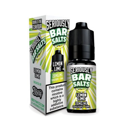 Seriously Bar Salt 10ml E-liquids Nic Salts - Box of 10 - Lemon Lime -Vape Area UK