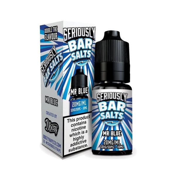 Seriously Bar Salt 10ml E-liquids Nic Salts - Box of 10 - Mr Blue -Vape Area UK
