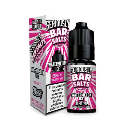 Seriously Bar Salt 10ml E-liquids Nic Salts - Box of 10 - Watermelon Ice -Vape Area UK