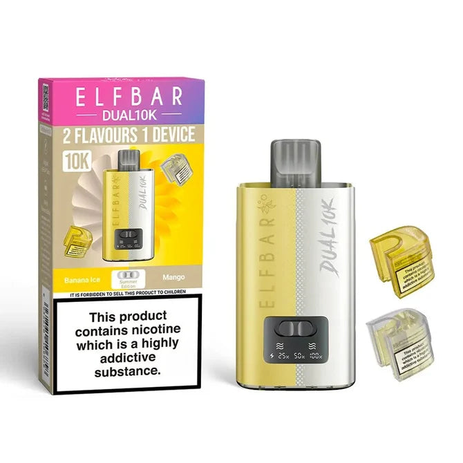 Elf Bar Dual 10K Puffs Prefilled Pod Kit | 2 in 1 Vape | only £8.99 | Cheapest Vape Shop in Uk