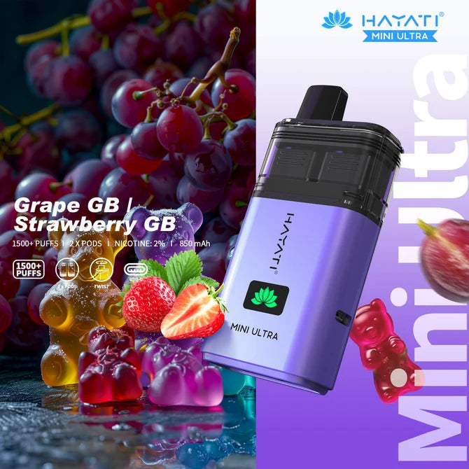 Hayati Mini Ultra 1500 Prefilled Pod Kit | Up to 1500 Puffs| only £5.99 | Cheapest Vape Shop in Uk