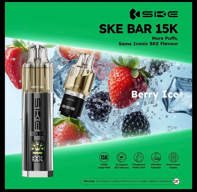 SKE Bar 15K Prefilled Pod Kit | Up to 15000 Puffs| only £9.99 | Cheapest Vape Shop in Uk