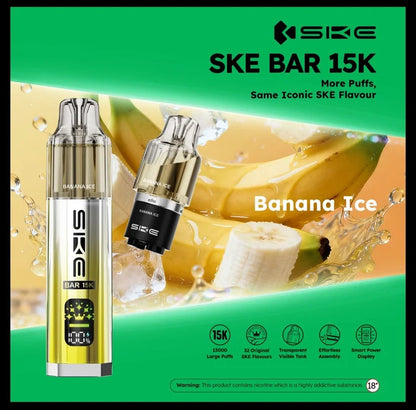 SKE Bar 15K Prefilled Pod Kit | Up to 15000 Puffs| only £9.99 | Cheapest Vape Shop in Uk