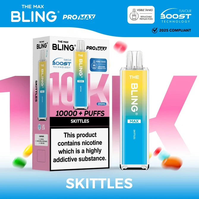 The Crystal Bling Max 10000 Prefilled Pod Kit | £8.99 | Up to 10,000 Puffs |Cheapest Vape Shop in Uk