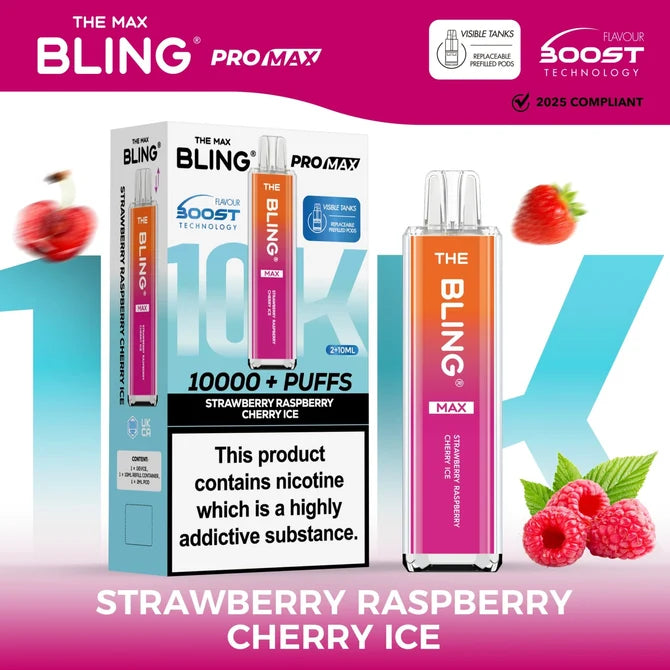 The Crystal Bling Max 10000 Prefilled Pod Kit | £8.99 | Up to 10,000 Puffs |Cheapest Vape Shop in Uk