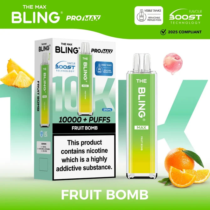The Crystal Bling Max 10000 Prefilled Pod Kit | £8.99 | Up to 10,000 Puffs |Cheapest Vape Shop in Uk