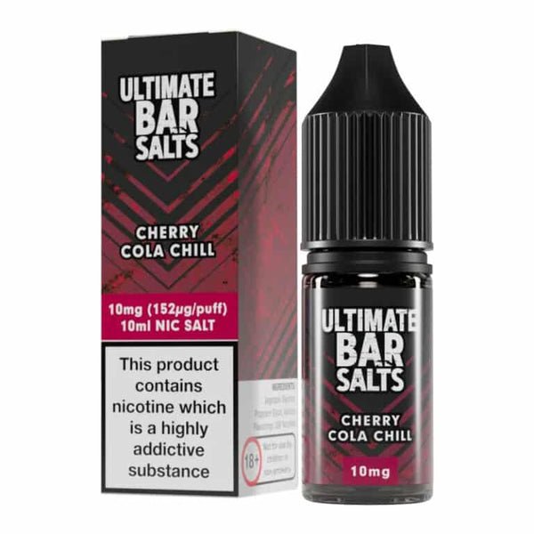 Ultimate Bar Salt 10ml E-liquids Nic Salts - Box of 10 - Cherry Cola Chill -Vape Area UK